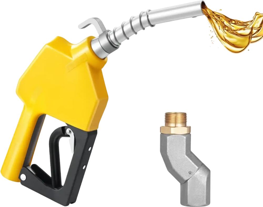 VEVOR 3/4-Inch NPT Automatic Fuel Nozzle with Swivel, Max Flow Rate 11.8 GPM, Auto Shut Off Diesel Gas Pump Nozzle with 3-Speed Trigger Lock & 0.78 in (OD=20 mm) Spout for Gasoline, Diesel, Kerosene