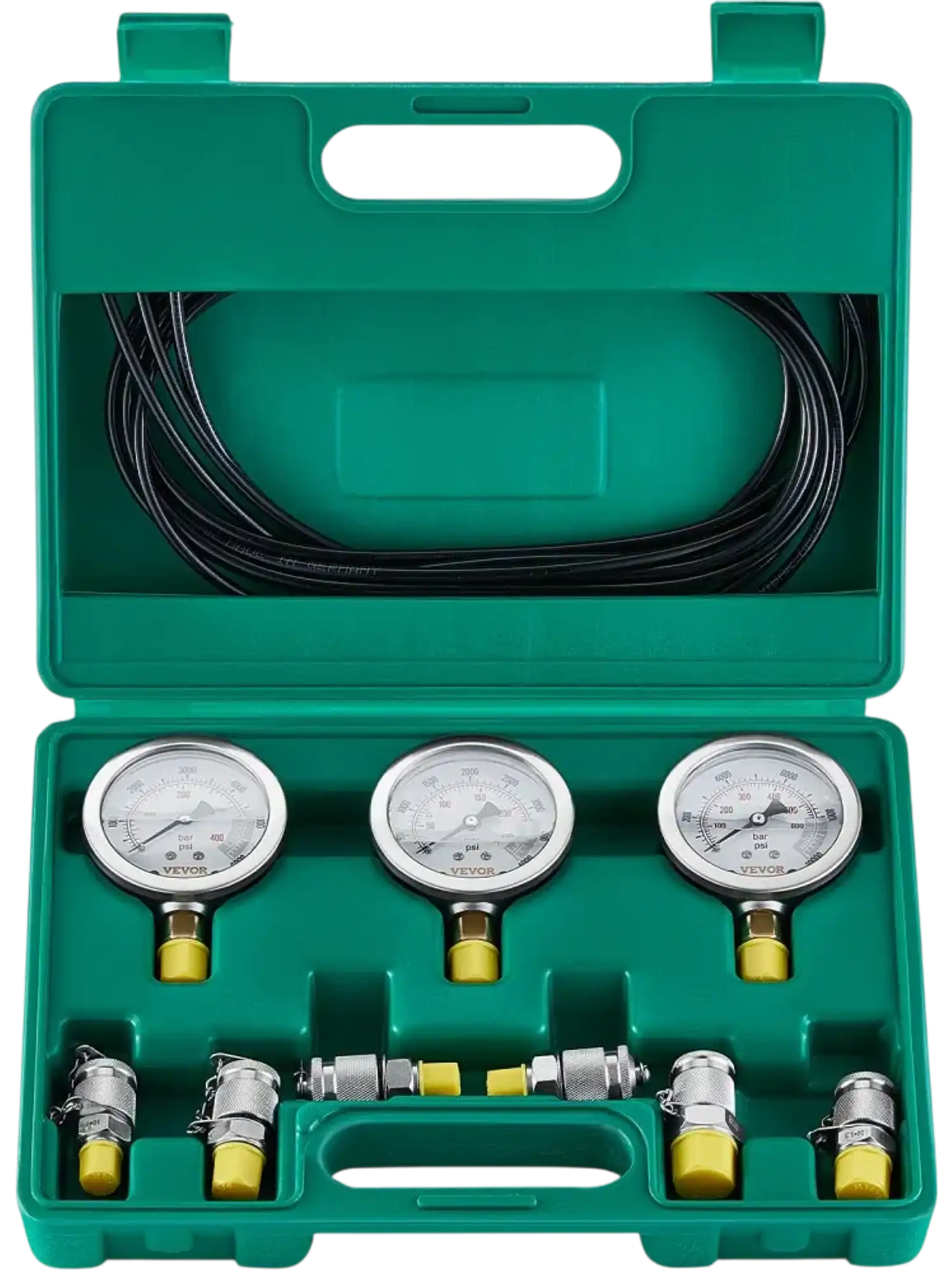 Vevor Hydraulic Pressure Test Kit Excavator Gauge Set with Carrying Case New