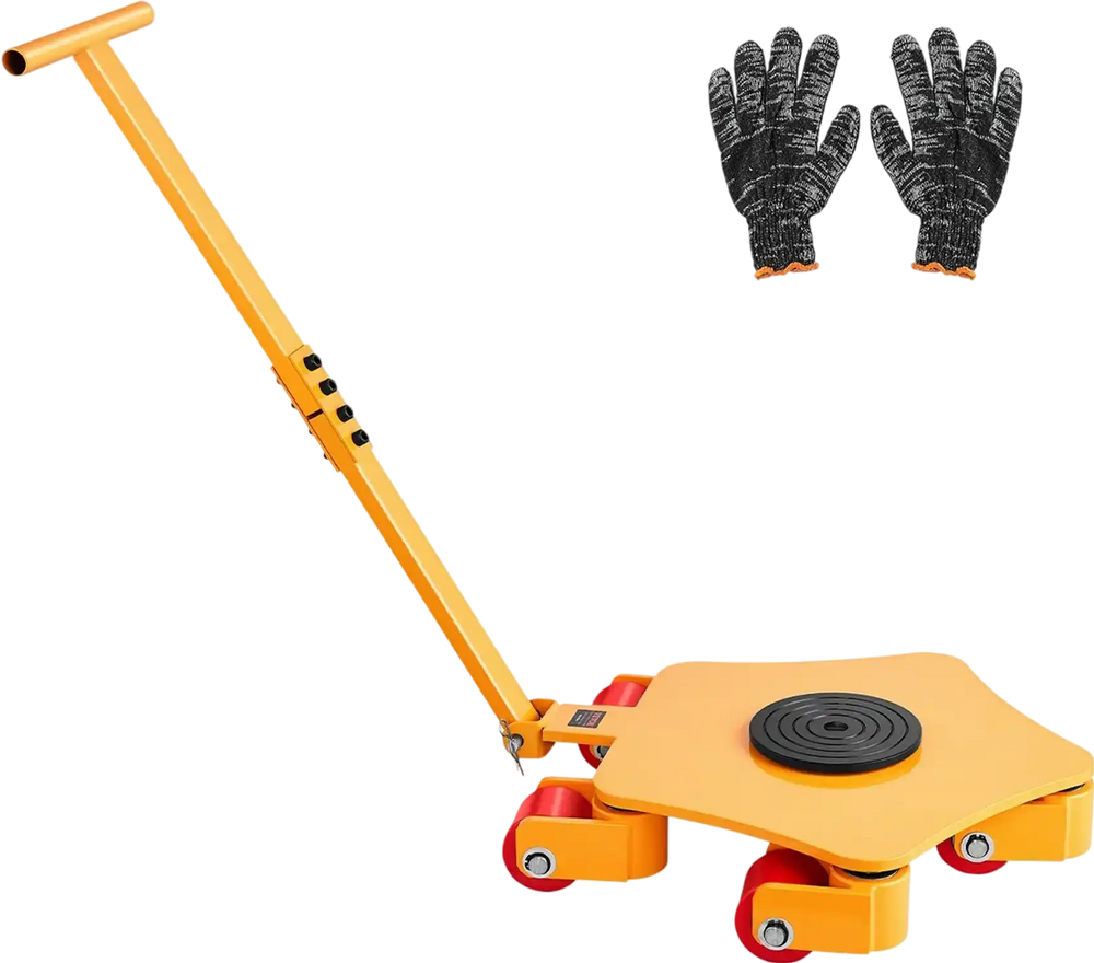 VEVOR Machine Skate, 8800 lbs Machinery Moving Skate, Machinery Mover Skate with 360° Rotation Cap and PU Swivel Rollers, Heavy Duty Industrial Machinery Mover with Handle for Warehouse, Workshop