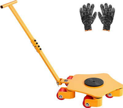 VEVOR Machine Skate, 8800 lbs Machinery Moving Skate, Machinery Mover Skate with 360° Rotation Cap and PU Swivel Rollers, Heavy Duty Industrial Machinery Mover with Handle for Warehouse, Workshop