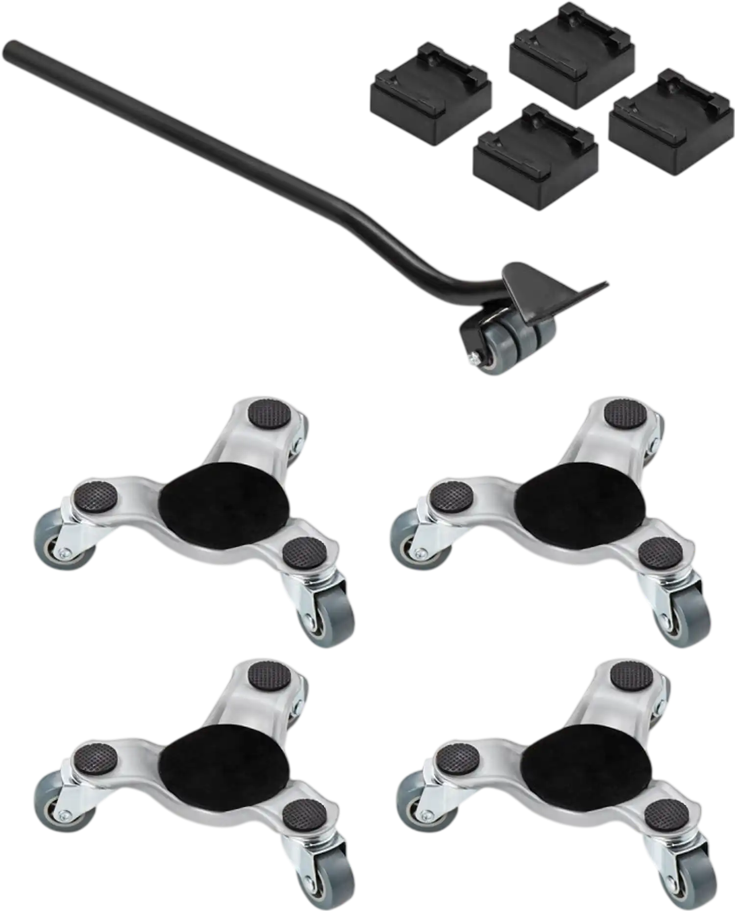 Vevor Furniture Dolly 4-Pc Steel Tri Dolly Set 440 lbs Capacity New