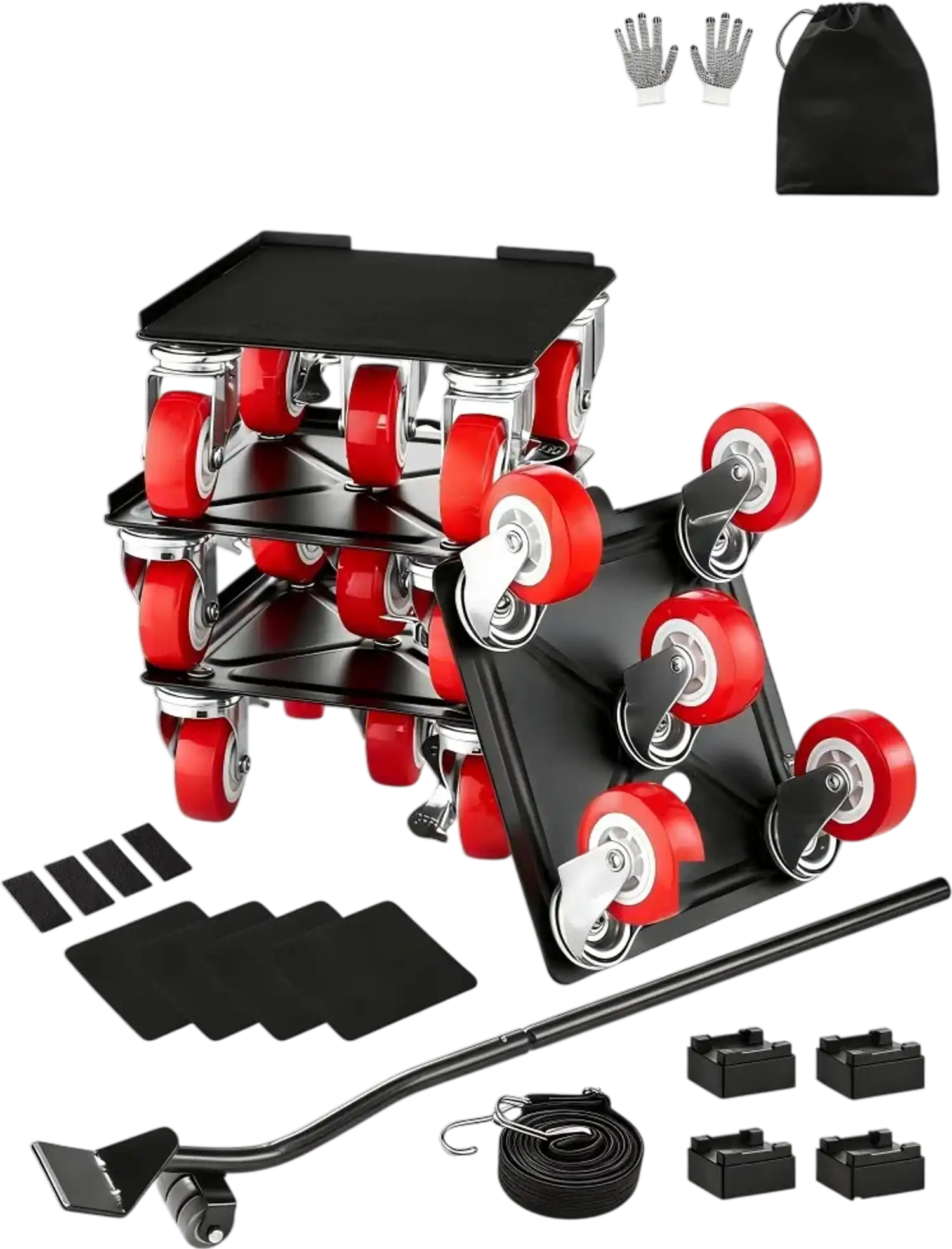 Vevor Furniture Dolly Heavy Duty Mover Tool Set with 5 Wheels 3474 lbs Capacity New