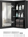 VEVOR Medicine Cabinet, 14 x 24 inches, Medicine Cabinet for Bathroom with Mirror,  Aluminum Frame Bathroom Wall Cabinet, 2-layer Adjustable Shelves, Recessed & Wall-mounted Installation