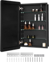 VEVOR Medicine Cabinet, 20 x 30 inch, Medicine Cabinet for Bathroom with Mirror,  Aluminum Frame Bathroom Wall Cabinet, 4-layer Adjustable Shelves, Recessed & Wall-mounted Installation