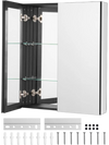 VEVOR Medicine Cabinet, 26 x 30 inch, Medicine Cabinet for Bathroom with Mirror,  Aluminum Frame Bathroom Wall Cabinet, 2-layer Adjustable Shelves, Recessed & Wall-mounted Installation