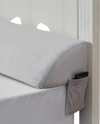 VEVOR Bed Wedge Pillow for Headboard, King Size, 76"x10"x6" Bed Gap Filler, Fill 0-7" Gap Between Headboard and Mattress, Soft Plush Mattress Wedge Headboard Pillow with Side Pocket, for Backrest Gray
