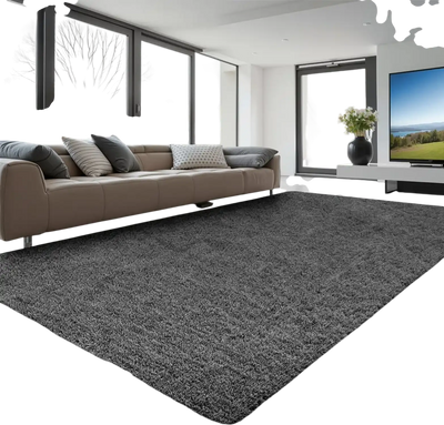 Vevor Area Rug 5' x 8' Plush Shag Indoor Dark Gray New