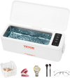 VEVOR Jewelry Cleaner Ultrasonic Machine, Ultrasonic Cleaner Machine 16oz (470ml) with 4 Timer Modes, Portable ultrasonic jewelry cleaner with Cleaning Basket for Eyeglasses, Watches, Dentures, Rings