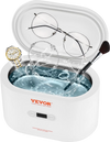 VEVOR Jewelry Cleaner Ultrasonic Machine, Ultrasonic Cleaner Machine Portable 22oz (650ml) with 5 Digital Timer, Sonic Jewelry Cleaner with 2 Cleaning Baskets for Eyeglasses, Watches, Dentures, Rings
