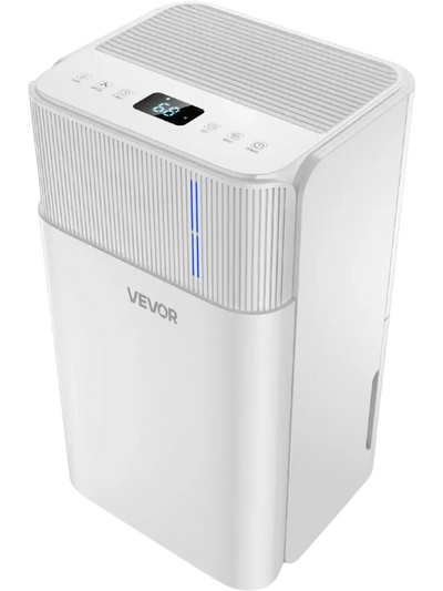 VEVOR 30 Pints Dehumidifier for Home & Basement, Drain Hose for Commercial & Industrial Use, Smart Humidity Control, Low Noise for Large Rooms, Warehouses, Bedrooms & Storage, Large Coverage,White