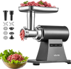 VEVOR Electric Meat Grinder, 3.3-4.4 Lbs/Min 2000W Max, #5 Home Meat Mincer with 3 Grinding Plates, Sausage Stuffing Tube & Kubbe Kit, 300W Steel Sausage Meatballs Maker for Home Kitchens