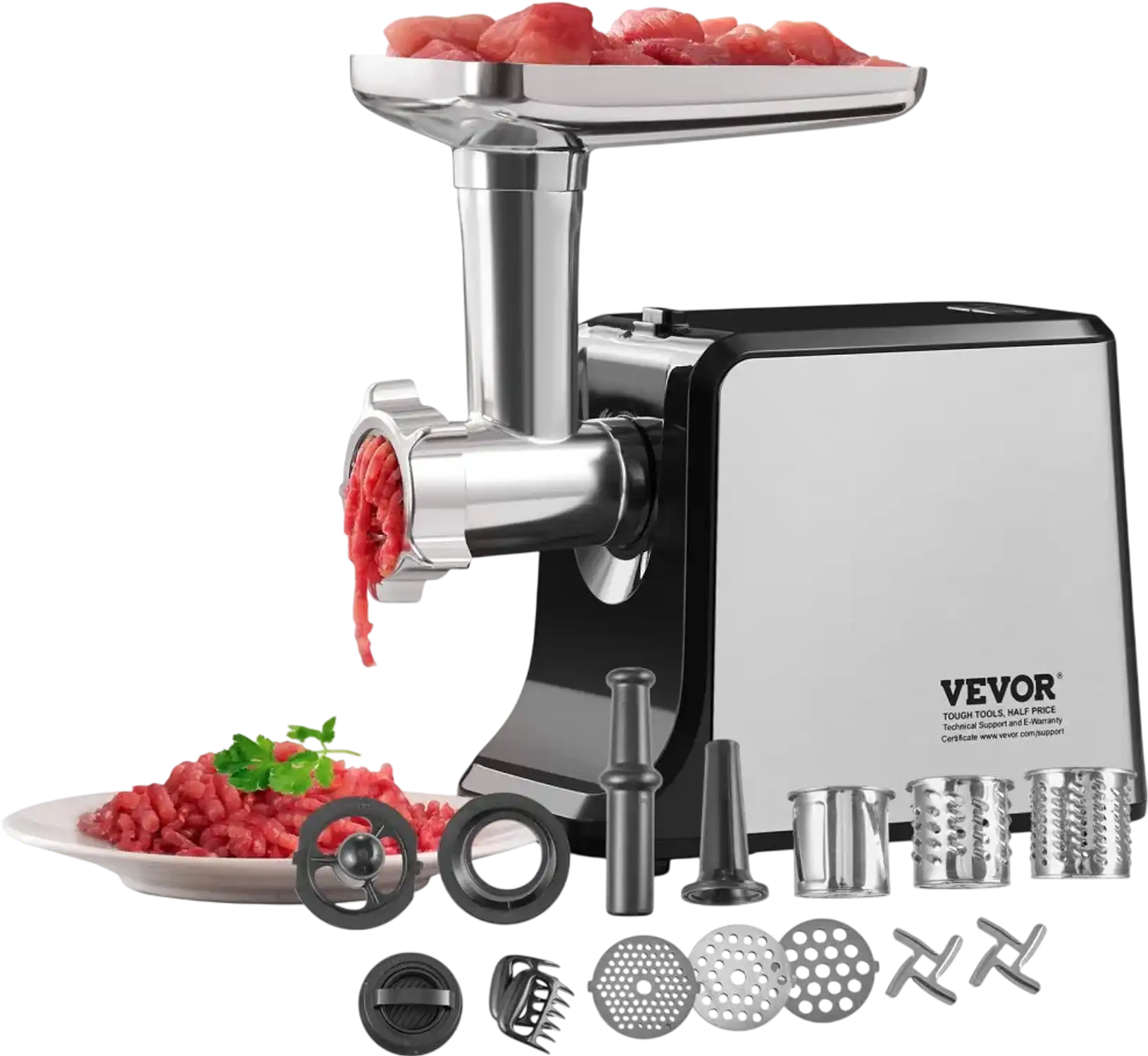 Vevor Meat Grinder Electric Stainless Steel 3 lbs/min Home Kitchen New