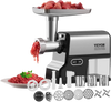 VEVOR Meat Grinder, 4.2 Lbs/Min Capacity Electric Meat Grinders with Blade, Grinding Plate, Sausage Maker, Kubbe Kit, Burger Press, Chopper Attachment, Stainless Steel Meat Mincer for Home Kitchen