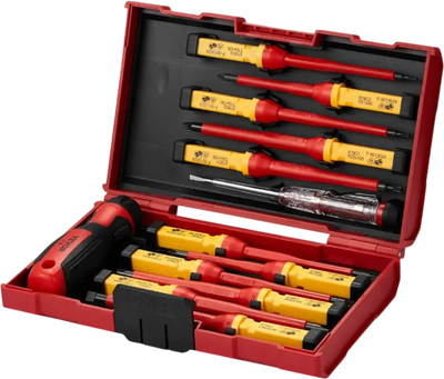 Vevor Interchangeable Insulated Screwdriver 13-Piece 1000V Electrician Tool Set New