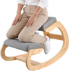 VEVOR Ergonomic Kneeling Chair, Wooden Posture Knee Chair with Thick Foam Cushions and Solid Wood Frame, Adjustable Height, Natural Relief for Neck or Back Pain for Home, Office or Meditation, Gray