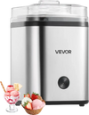 VEVOR Ice Cream Maker, 2.11 Qt. Large Capacity, Electric Automatic Ice-Cream Machine, with Easy Operation & Cleaning, Stainless Steel Shell, for Homemade Frozen Yogurt, Fruit Sorbet, Gelato, Silver