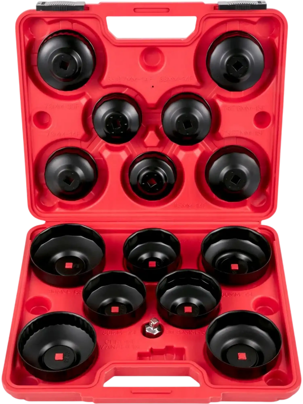 VEVOR Oil Filter Socket Set, 14 Pcs Oil Filter Wrench Set, Sturdy Steel Oil Filter Socket, 3/8\" Oil Filter Socket, Low Profile Oil Filter Socket Set For Easy Access, Oil Filter Wrench Cap Set with Ca