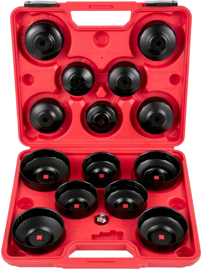 Vevor Oil Filter Socket Set 14-Pc Low Profile Steel Cap Wrench Set New