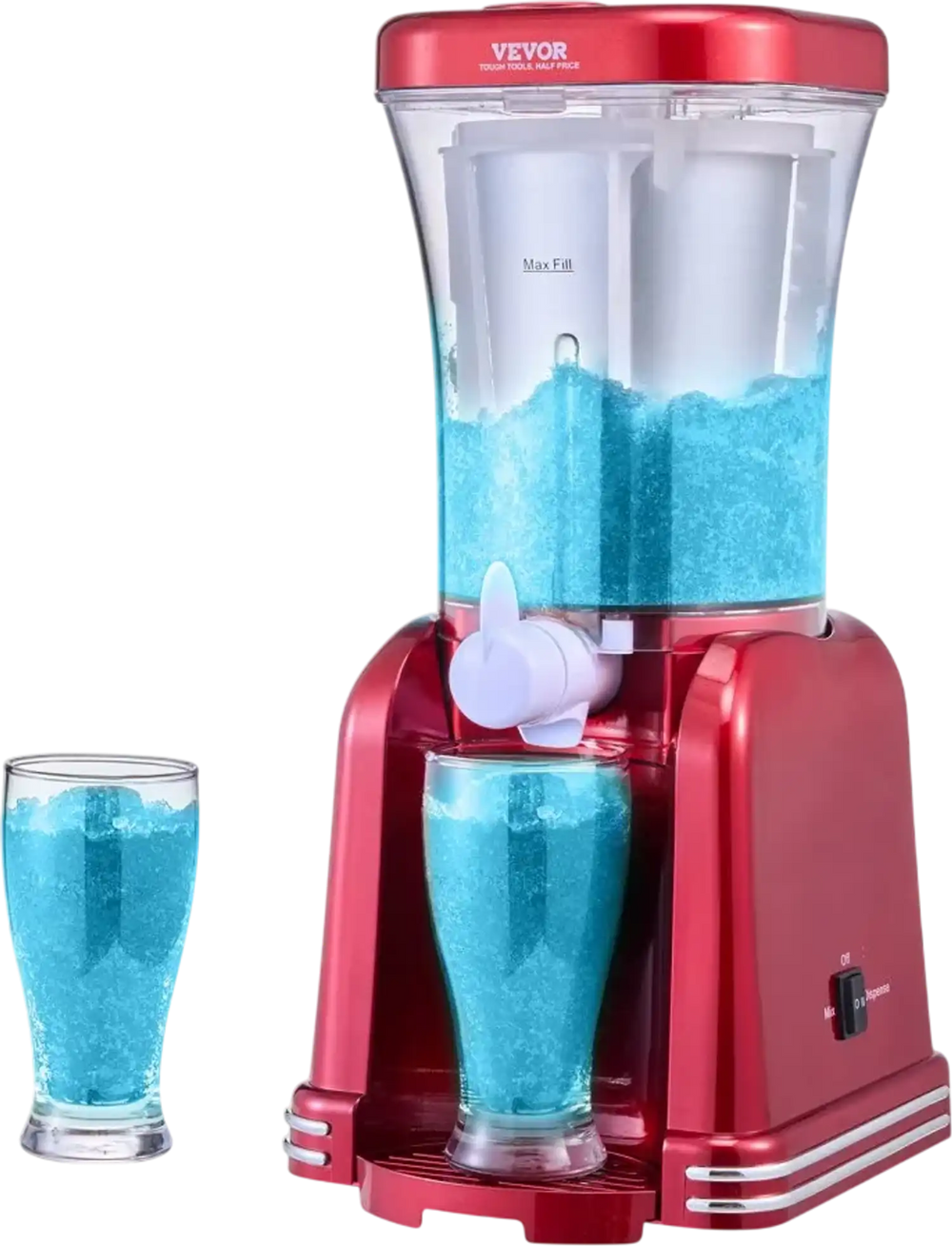 VEVOR Slushy Machine for Home, 32oz Tank Home-use Margarita Machine, Smoothie Frozen Drink Maker with Food-grade Materials, Slushie Machine for Home DIY, Kids' Parties, Red