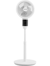 VEVOR 9-Inch Pedestal Fan, 80° Oscillating Standing Floor Fan with Quite DC Motor, Remote Control, 9 Speeds & 4 Smart Modes, 24H Timer, Adjustable Height, for Home, Bedroom, Living Room, White
