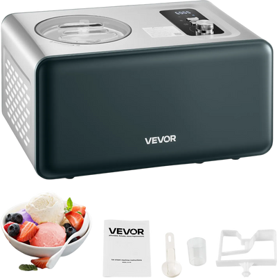 Vevor Automatic Ice Cream Maker 1.5 QT with Built-in Compressor 150W New