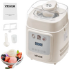 VEVOR Upright Automatic Ice Cream Maker with Built-in Compressor, 1 Quart No Pre-freezing Gelato Maker & Frozen Yogurt Machine, 4 Modes Electric Sorbet-Maker, Compressor Ice Cream Machine for Home