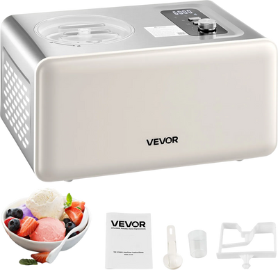 Vevor Automatic Ice Cream Maker 2 QT with Built-in Compressor 150W New