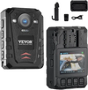 VEVOR 1440P HD Police Body Camera, 64GB Body Cam with Audio Video Recording Picture, Built-in 3500 mAh Battery, 2.0" LCD, Infrared Night Vision, Waterproof GPS Personal Body Cam for Law Enforcement