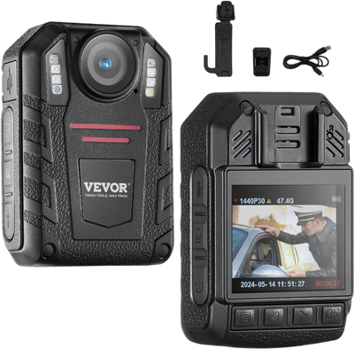 Vevor Police Body Camera 1440P HD 64GB with Night Vision New