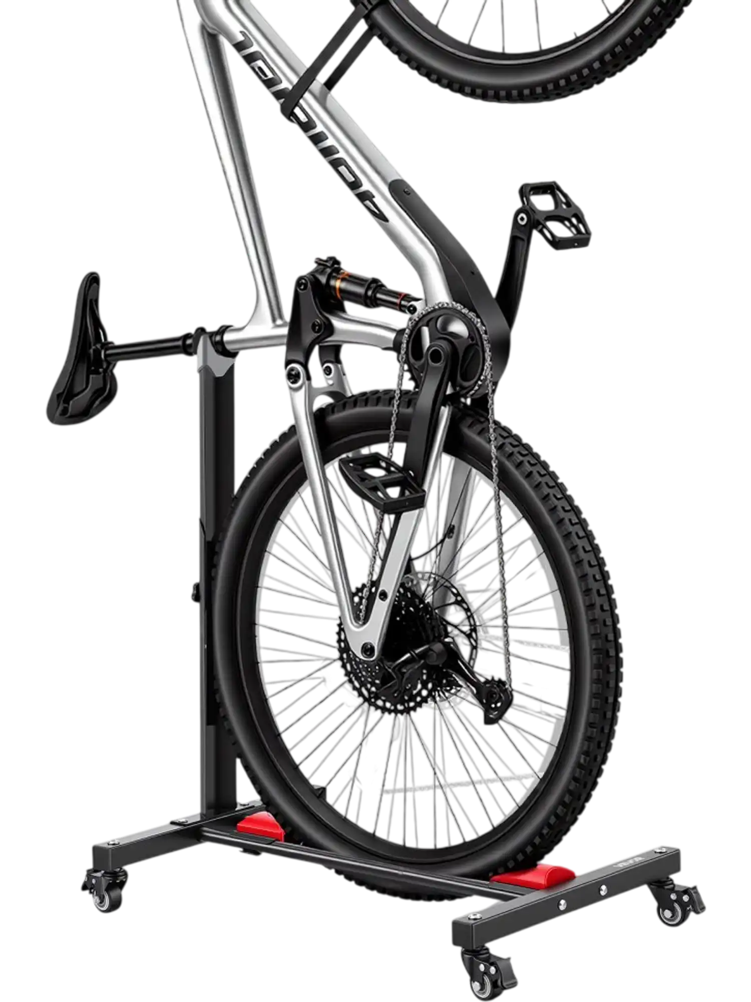 Vevor Bike Stand Freestanding Vertical & Horizontal Storage Rack with Lockable Casters for 20-29