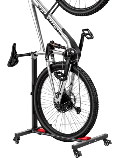 Vevor Bike Stand Freestanding Vertical & Horizontal Storage Rack with Lockable Casters for 20-29