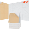 VEVOR 18 Pack Acoustic Panels with Self Adhesive, 11.8 x 11.8 x 0.4 inch Sound Proof Foam Panels, Polyester Fiber Soundproof Wall Panels High Density, for Home, Studio, Office, Theater, White