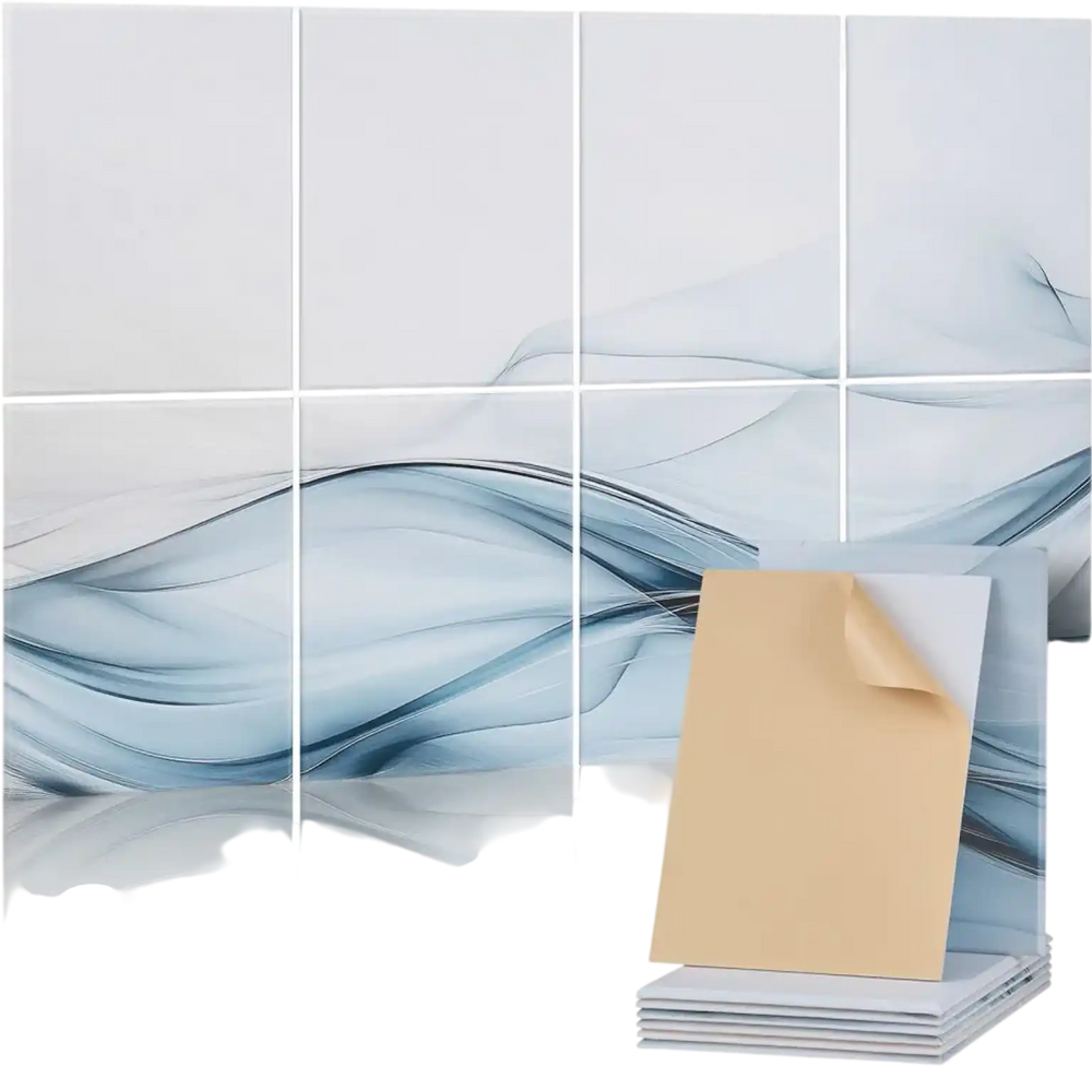 VEVOR 8 Pack Art Acoustic Panels, 47.24 x 23.62 x 0.4 inch Soundproof Wall Tiles, Self Adhesive Decorative Sound Dampening Absorbing Boards for Home, Office, Studio, Gaming Room,Theater,Simplicity