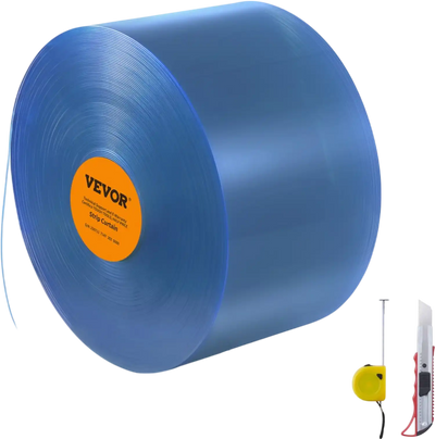 Vevor Strip Curtain Clear PVC Door Bulk Roll 100' x 12