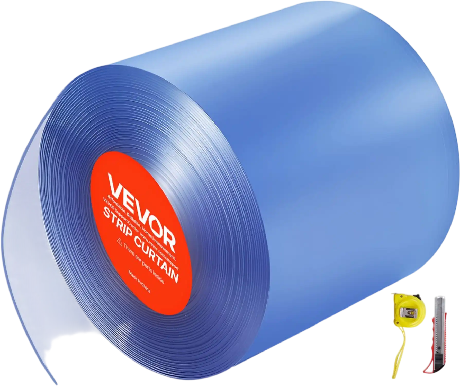 Vevor PVC Strip Roll Clear Thermal Insulating Door Curtain 101' x 12