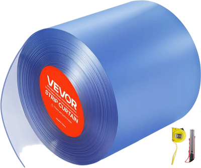 Vevor PVC Strip Roll Clear Thermal Insulating Door Curtain 101' x 12