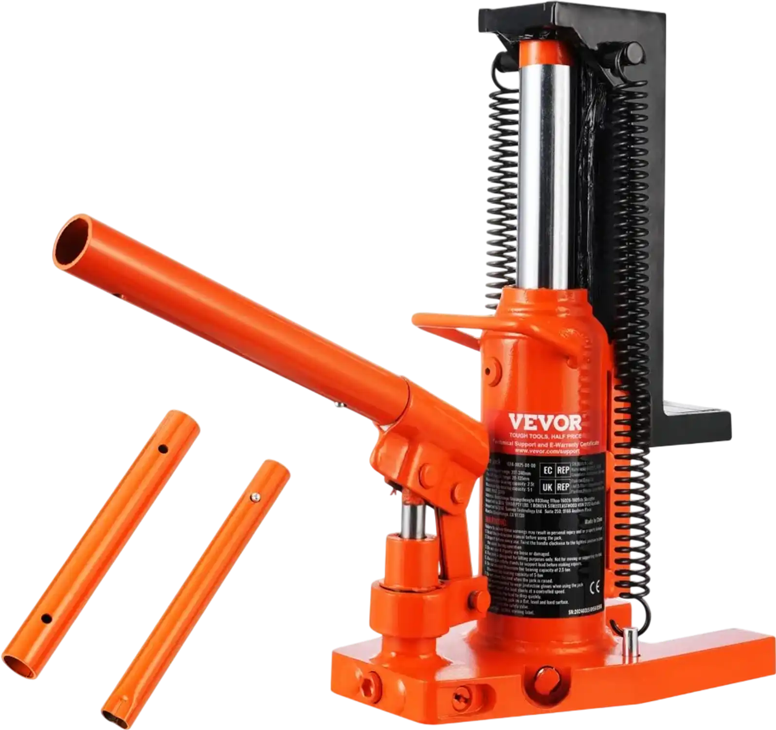 Vevor Toe Jack Hydraulic Machine Lift 2.5 Ton Toe 5 Ton Top New