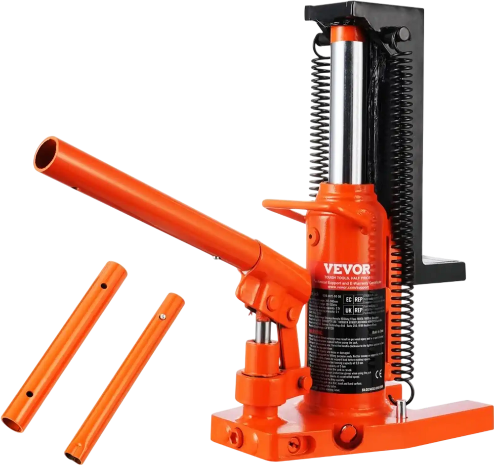 VEVOR Hydraulic Toe Jack, 2.5 Ton On Toe Toe Jack Lift, 5 Ton On Top Lift Capacity Machine Jack, 0.8-5.3 in Toe Height, 8.9-13.4 in Top Height, Air Hydraulic Claw Jack for Machinery, Industry