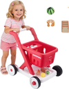 VEVOR Scan & Sort Kids Shopping Cart, for Kids 2+, Toy Shopping Cart with Pretend Food, Lights & Sound, Pretend Play Grocery Store Toy Trolley, Adjustable Height Baby Push Walker, for Toddlers Ages 2+