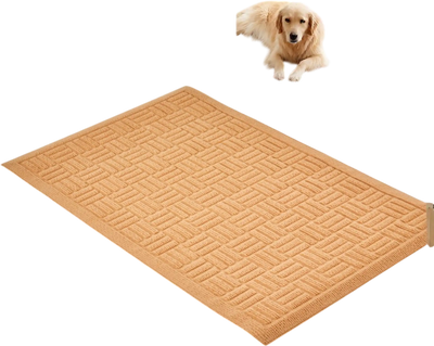 VEVOR Door Mat, 29.53 x 17.72 Inch, Front Door Mat Outside Entrance with Non-slip Rubber Backing, Dirt-Resistant & Absorbent, Easy to Clean, Low-Profile Doormat for for Entryway, Patio, Porch, Beige