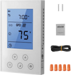 VEVOR 7-Day Programmable Thermostat, Home Thermostats for Radiant Underfloor Heating Cable,Heat Pump, Built-in GFCI & Sensitive Sensor, LED Screen with Backlight,Energy-Efficient,White