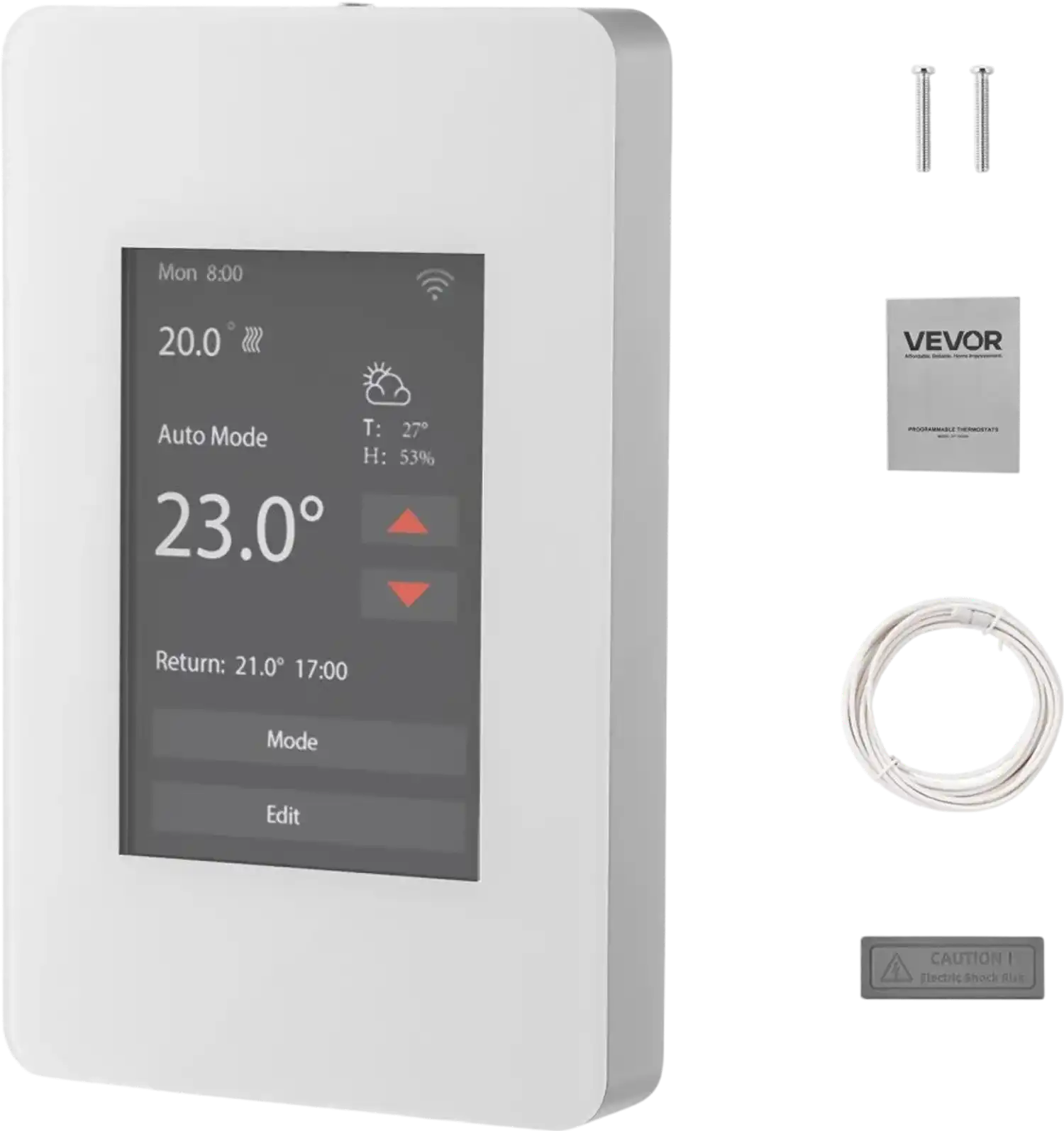 Vevor Thermostat 7-Day Programmable Underfloor Heating Touchscreen New