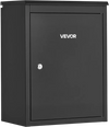 VEVOR Package Delivery Box for Outside 20.67 in Wall Mount Parcel Drop Box, for Porch, Curbside & House Storage, Lockable Anti-Theft Waterproof Weatherproof, Large Metal Mailbox for Outdoor, Black