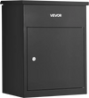 VEVOR Package Delivery Box for Outside 22.95 in Wall Mount Parcel Drop Box, for Porch, Curbside & House Storage, Lockable Anti-Theft Waterproof Weatherproof, Large Metal Mailbox for Outdoor, Black
