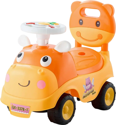 VEVOR Ride On Toddler Push Car, Push Car for Toddler 19 to 36 Months, Kids Ride On Toy with Horn & Music, 48.5 lbs Load Capacity, Under-seat Storage, Foot-to-Floor Walker for Toddlers Boys Girls