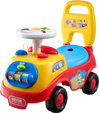 VEVOR Ride On Push Car for Toddlers, Ages 1-3, Ride Racer, Sit to Stand Toddler Ride On Toy, Classic Kids Ride On Car with Music Steering Wheel, Horn & Under Seat Storage, Ride On Toy for Boys Girls