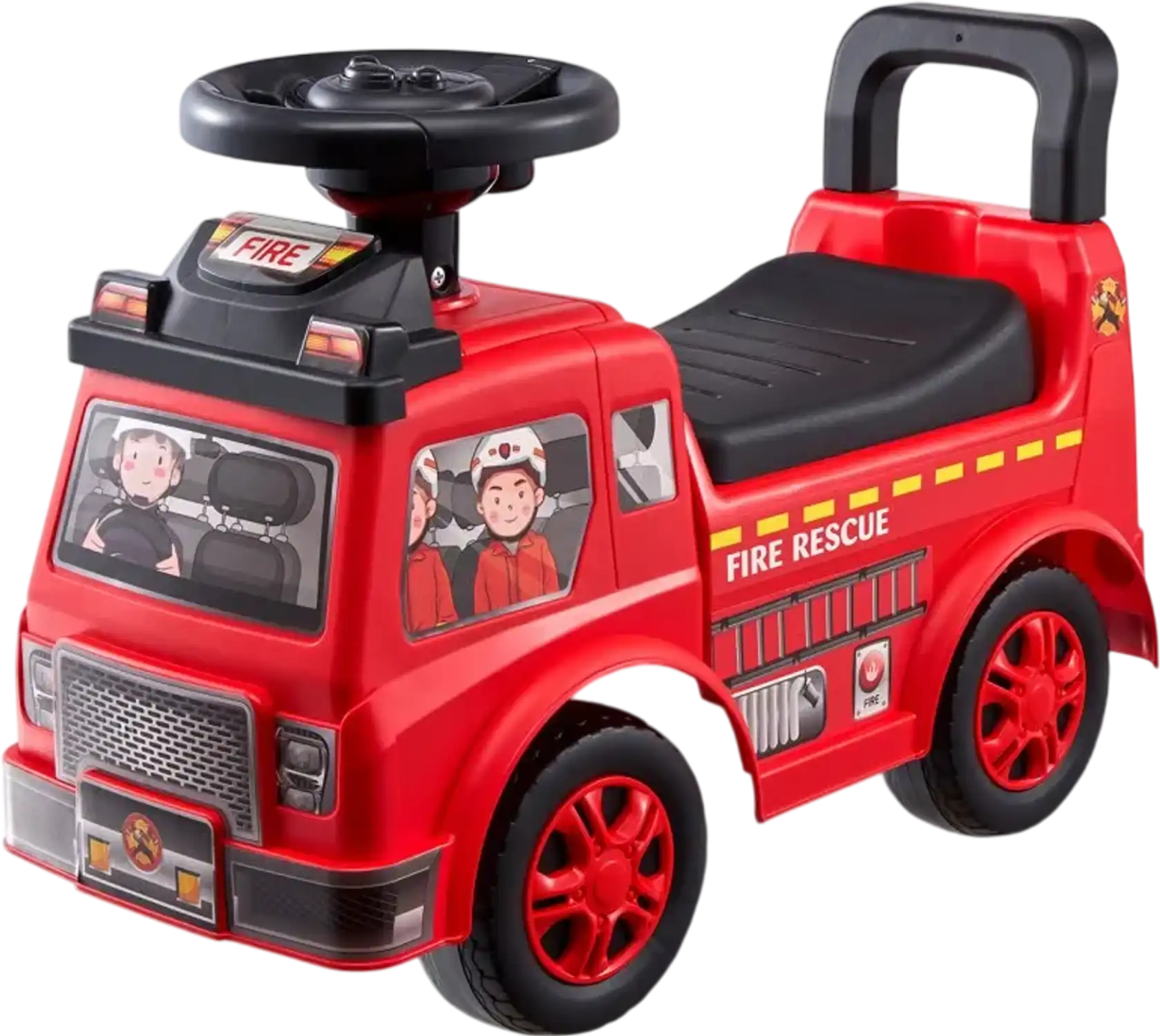 Vevor Ride-On Car Toddler Push Car with Music Steering Wheel and Under-Seat Storage Red New