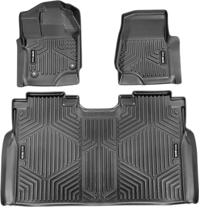 Vevor Floor Mats Ford F-150/F150 Lightning 2015-2024 SuperCrew 3-Piece Front & 2nd Row Liners Black New