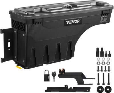 Vevor Truck Bed Storage Box Lockable Swing Case for Ford F-150 Driver Side 6.6 Gal New