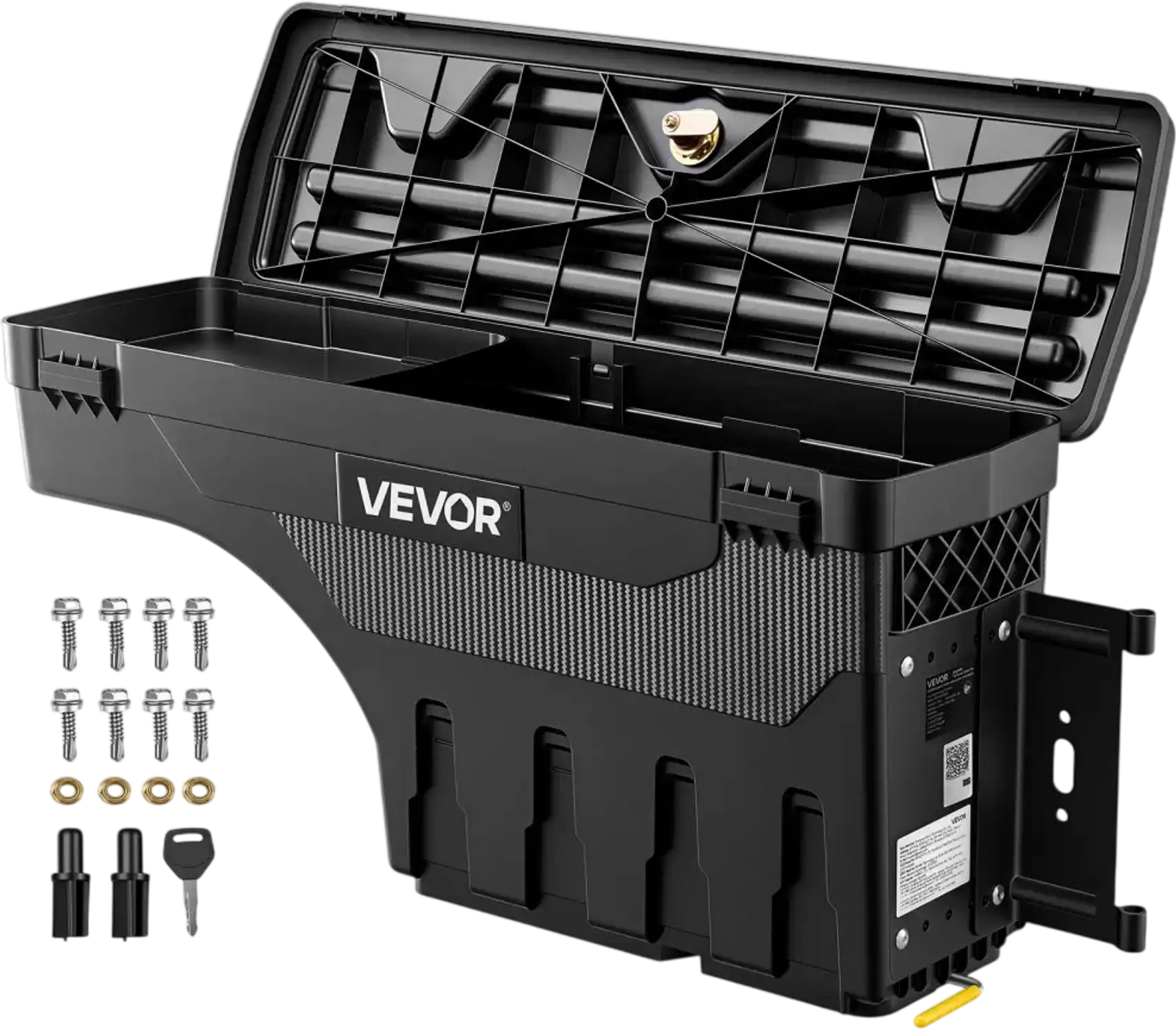 Vevor Truck Bed Storage Box 6.6 Gal Passenger Side Right for 2020-2025 Chevy GMC Silverado Sierra 2500 3500HD New